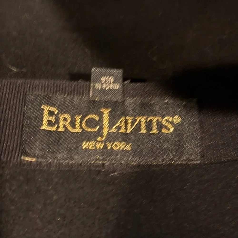 Eric Javits Womens Black Wool Bow Retro Water Repellent Hat USA Classic - Picture 7 of 8